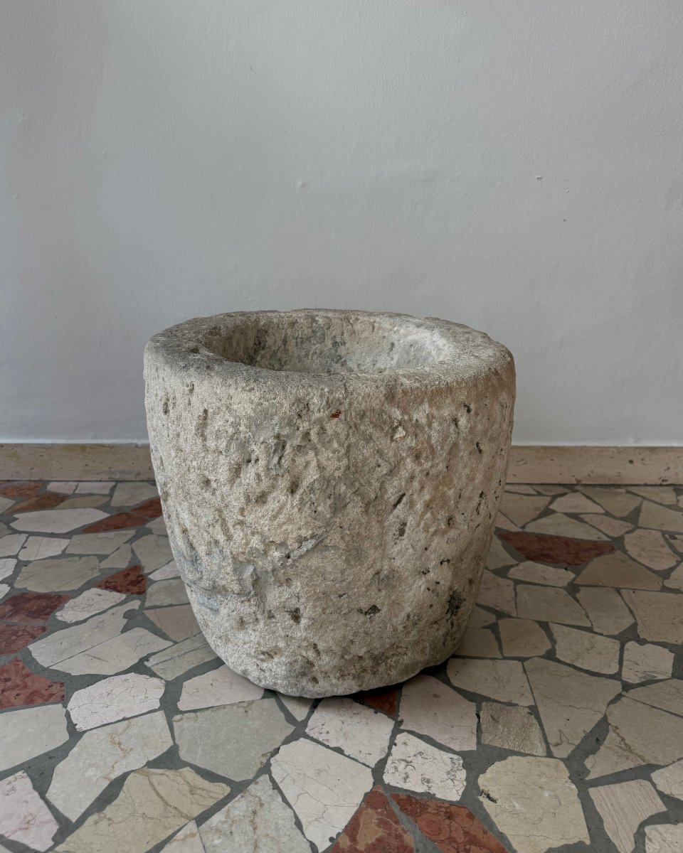 Large Stone Mortar—17th Century. Italy -photo-5