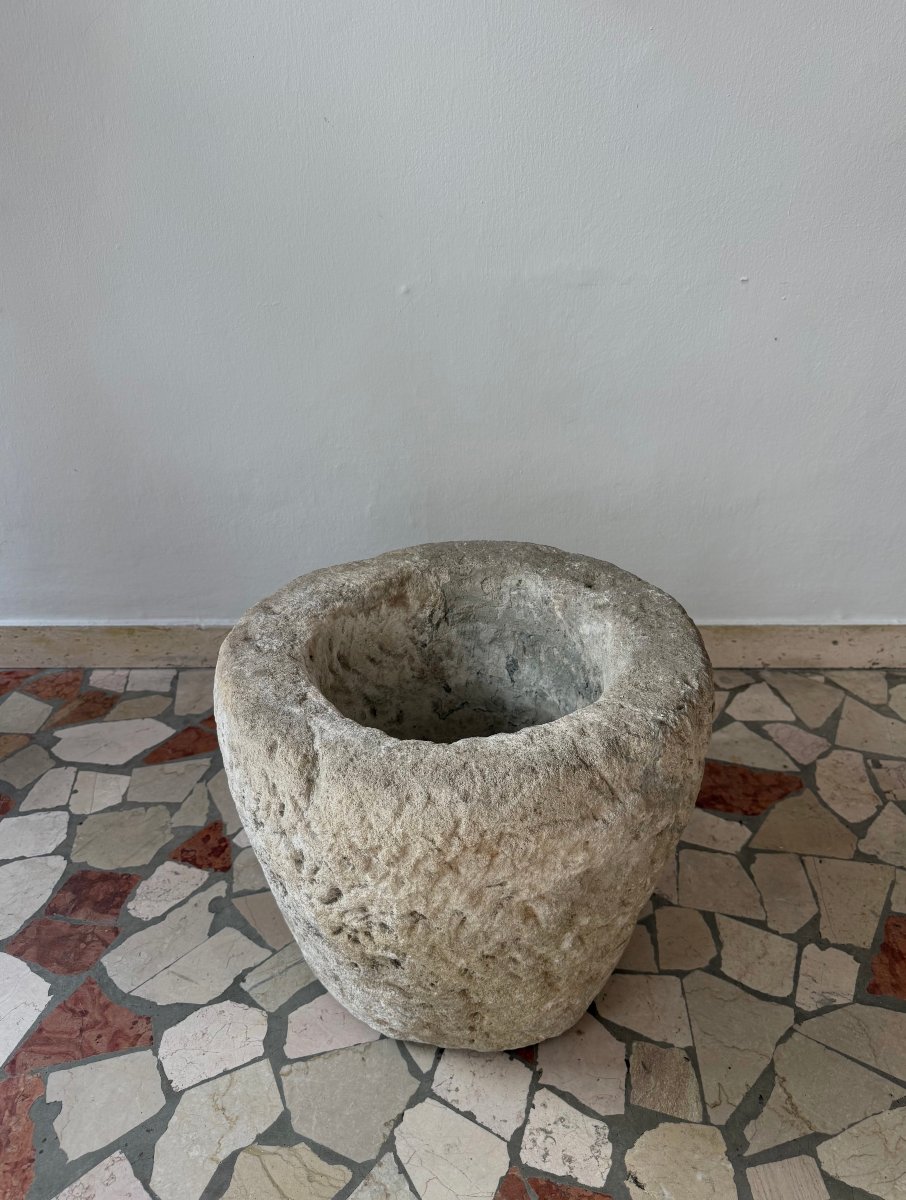 Large Stone Mortar—17th Century. Italy -photo-6