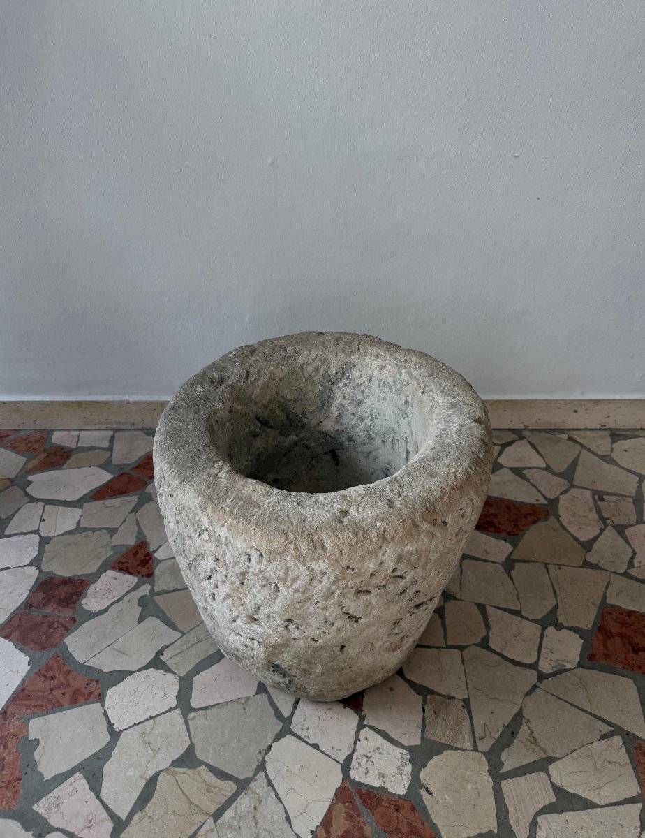 Large Stone Mortar—17th Century. Italy -photo-7