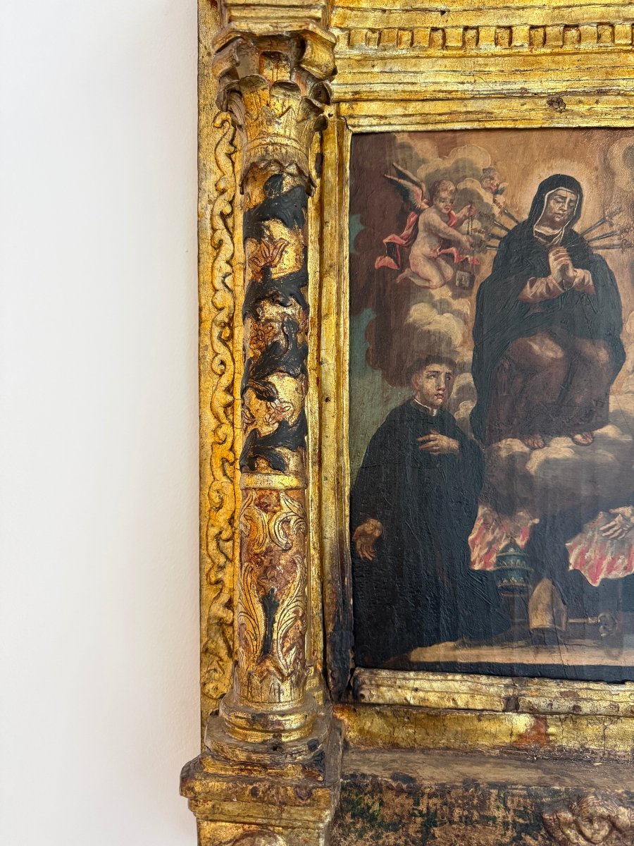 Aedicule With A Painting On A Panel - Early 17th Century. Central Italy.-photo-2