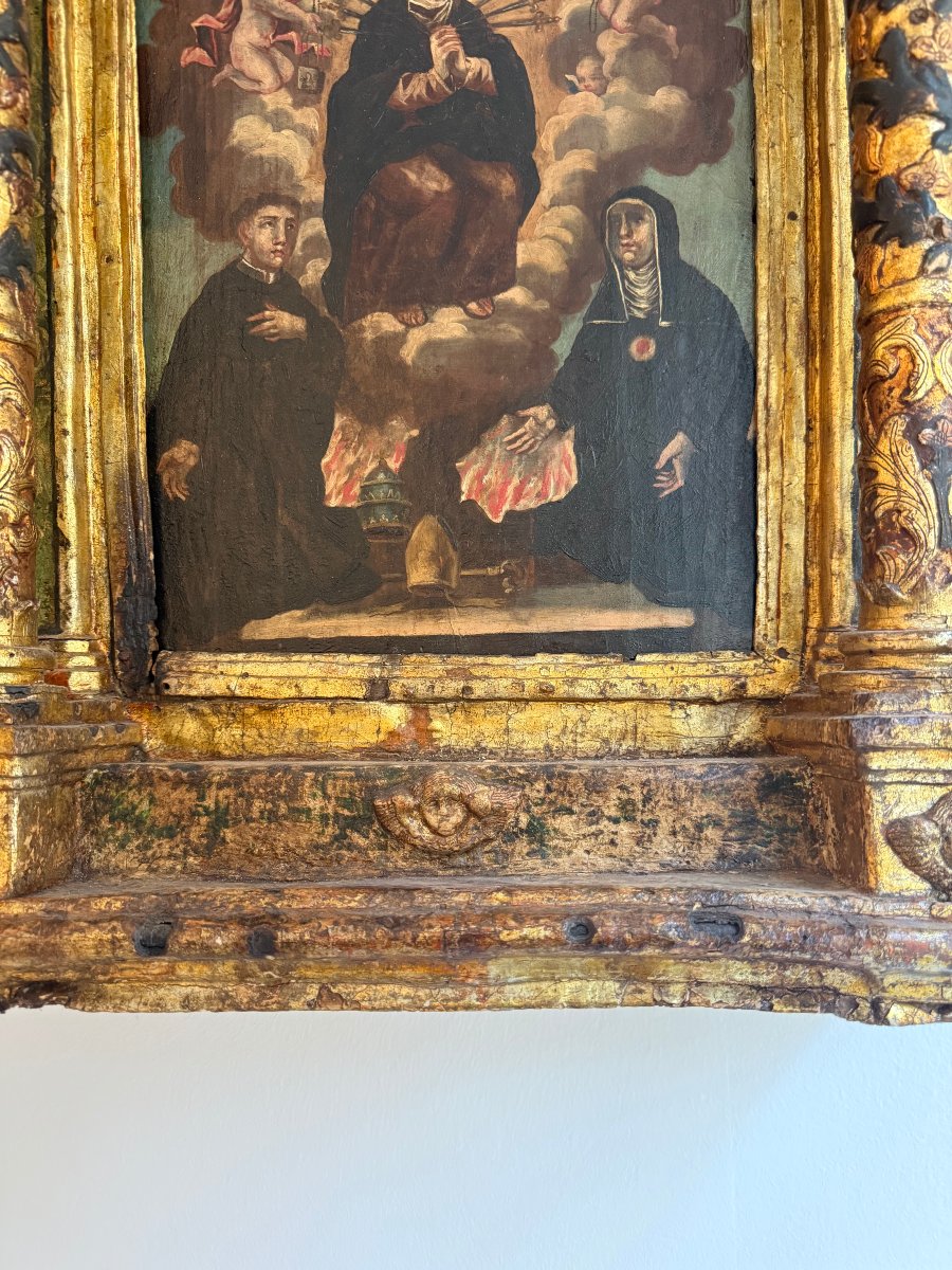 Aedicule With A Painting On A Panel - Early 17th Century. Central Italy.-photo-4