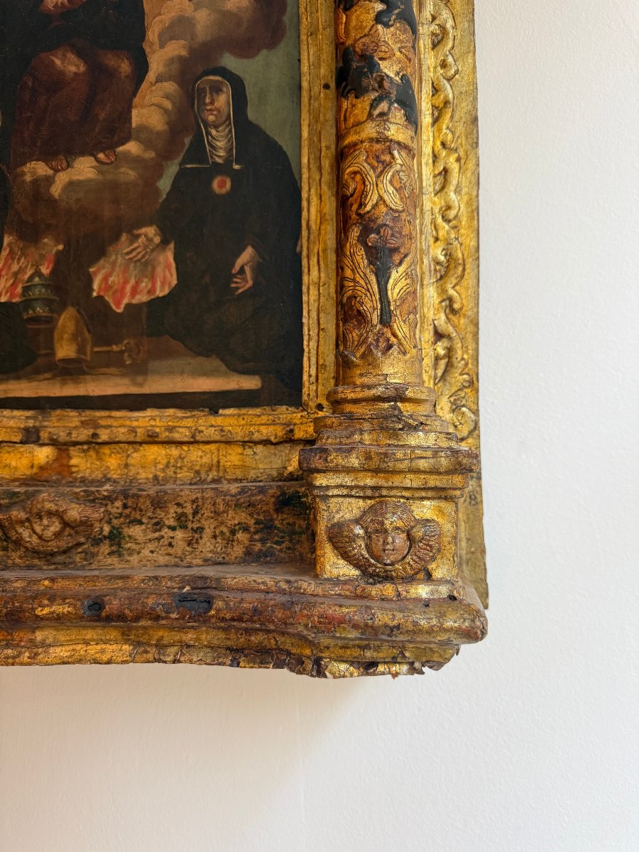 Aedicule With A Painting On A Panel - Early 17th Century. Central Italy.-photo-2