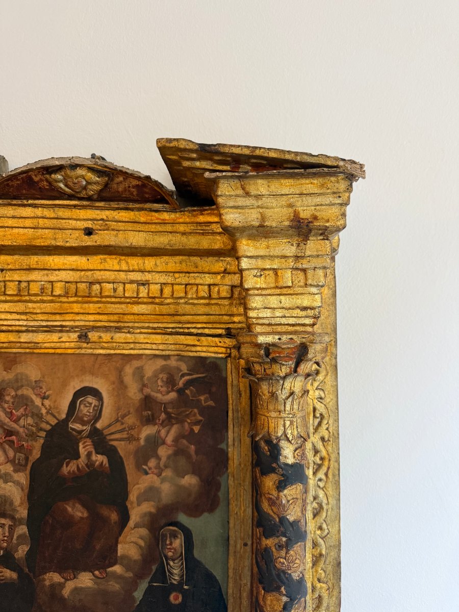 Aedicule With A Painting On A Panel - Early 17th Century. Central Italy.-photo-4