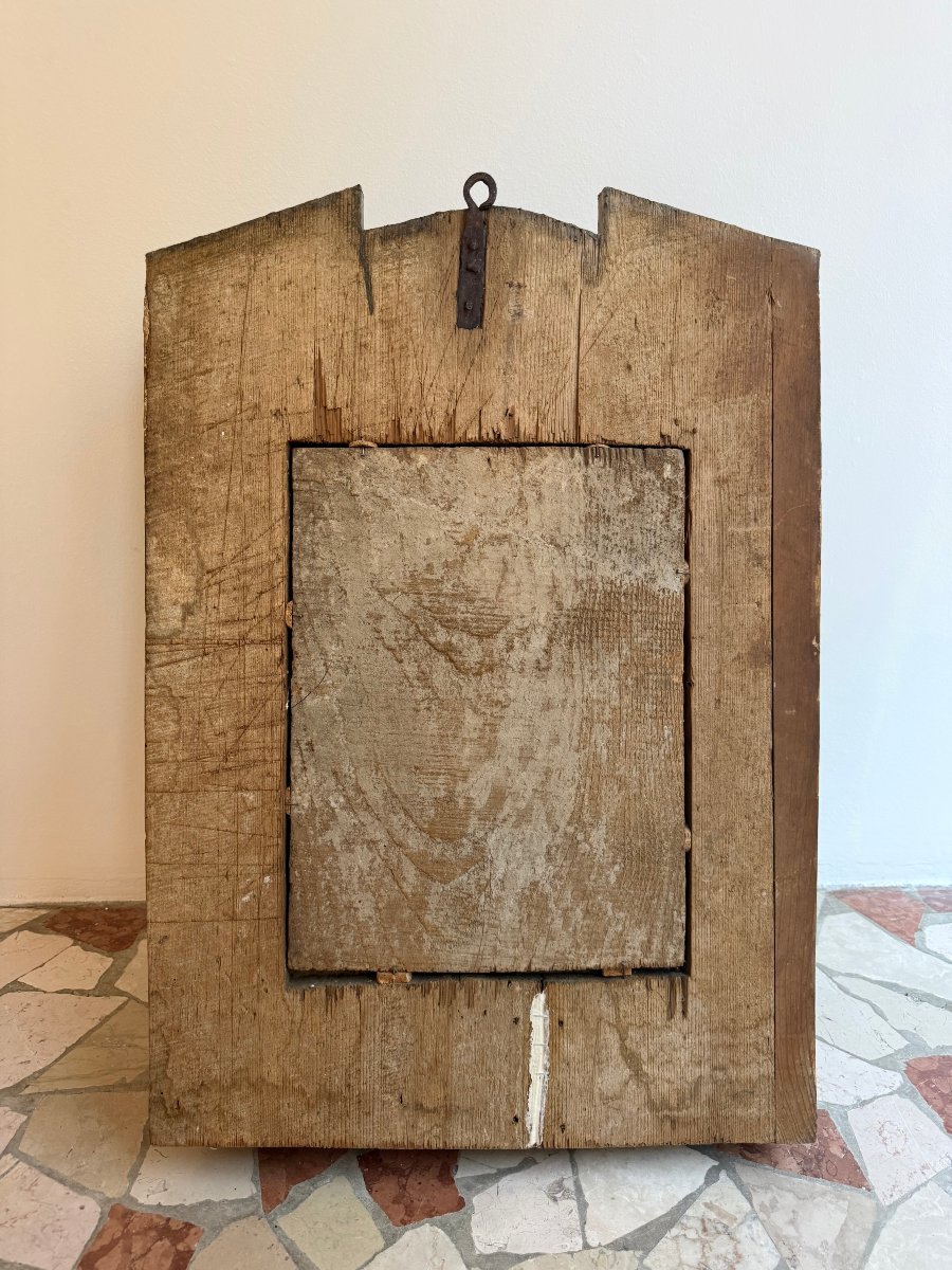 Aedicule With A Painting On A Panel - Early 17th Century. Central Italy.-photo-8