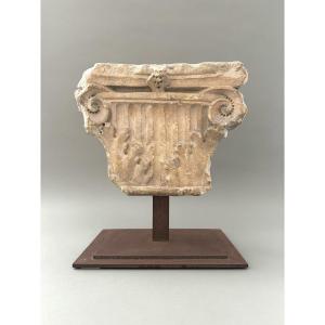 Chapiteau corinthien à colonne plate - première moitié du XVIe siècle