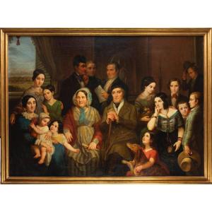  Clementina Morgari Lomazzi.family Portrait. 19th Century. 