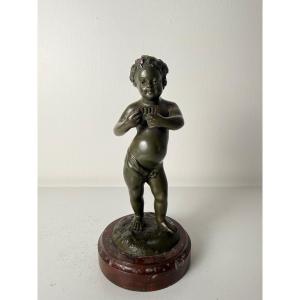  Clodion (Claude Michel 1738 - 1814) - petite sculpture en bronze représentant Cupidon