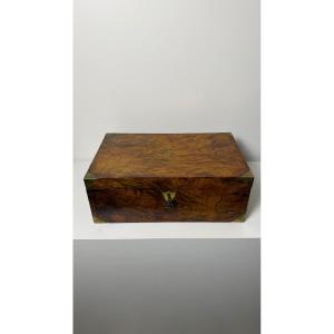 Walnut Burl Travel Desk - 19th Century