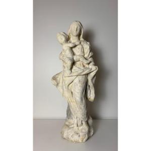 Madonna And Child In Statuary Marble - 16th Century