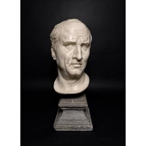 Tête en marbre de Marcus Tullius Cicéron - fin du XVIIIe siècle. Italie.
