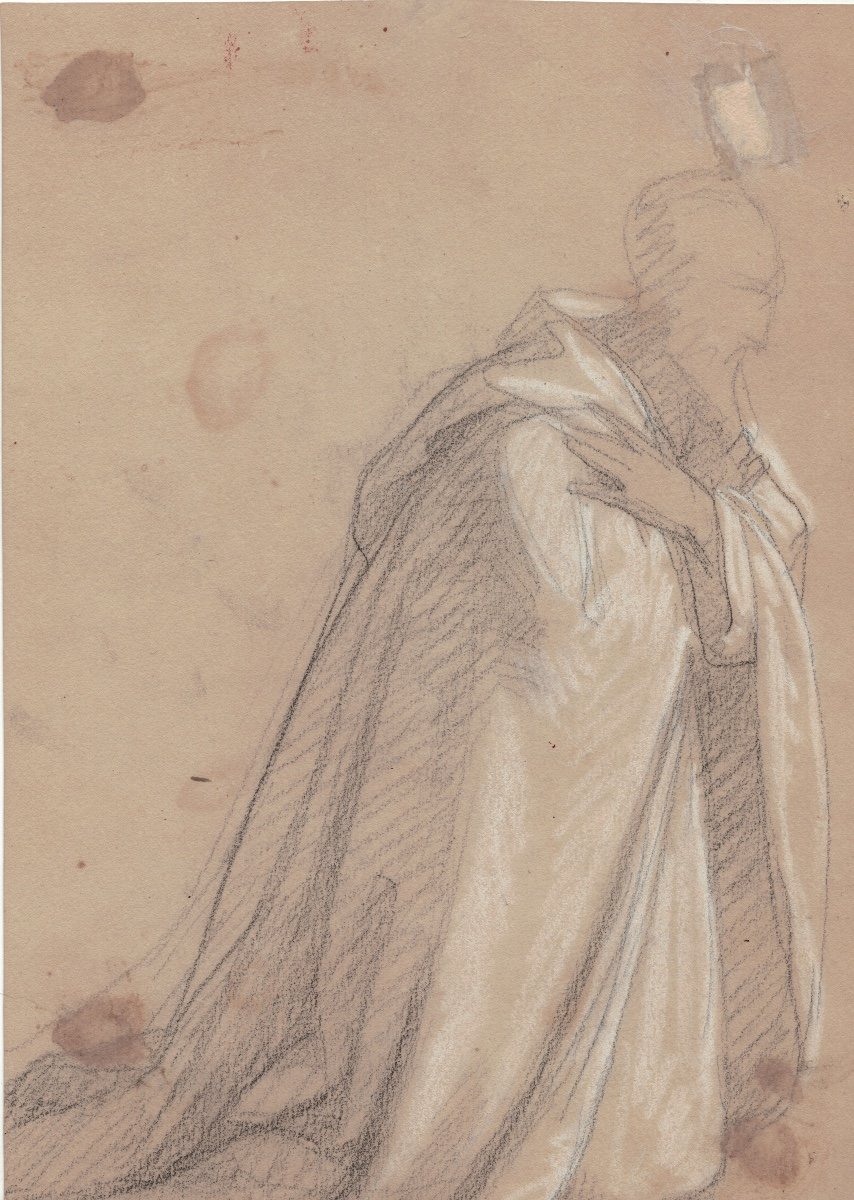 Hippolyte Lazerges 1817- 1887 Paire De Portrait De Missionnaires d'Afrique-photo-3