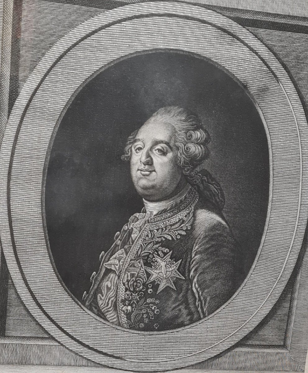 Gravure XVIIIeme Louis XVI Roi De France d'Après Boze.-photo-2