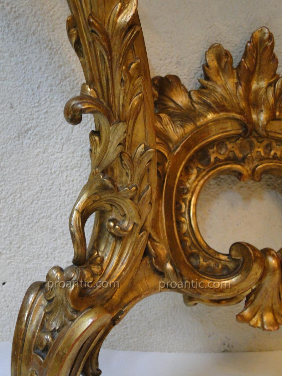 Console En Bois Sculpte Et Dore d'Epoque Louis XV XVIIIeme -photo-1