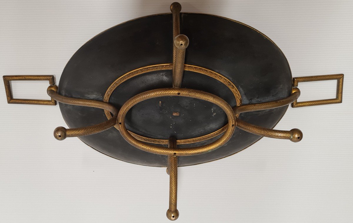 Coupe De Présentation Surtout De Table Porcelaine Et Bronze Napoleon III Enfant Jeu De Quilles-photo-3