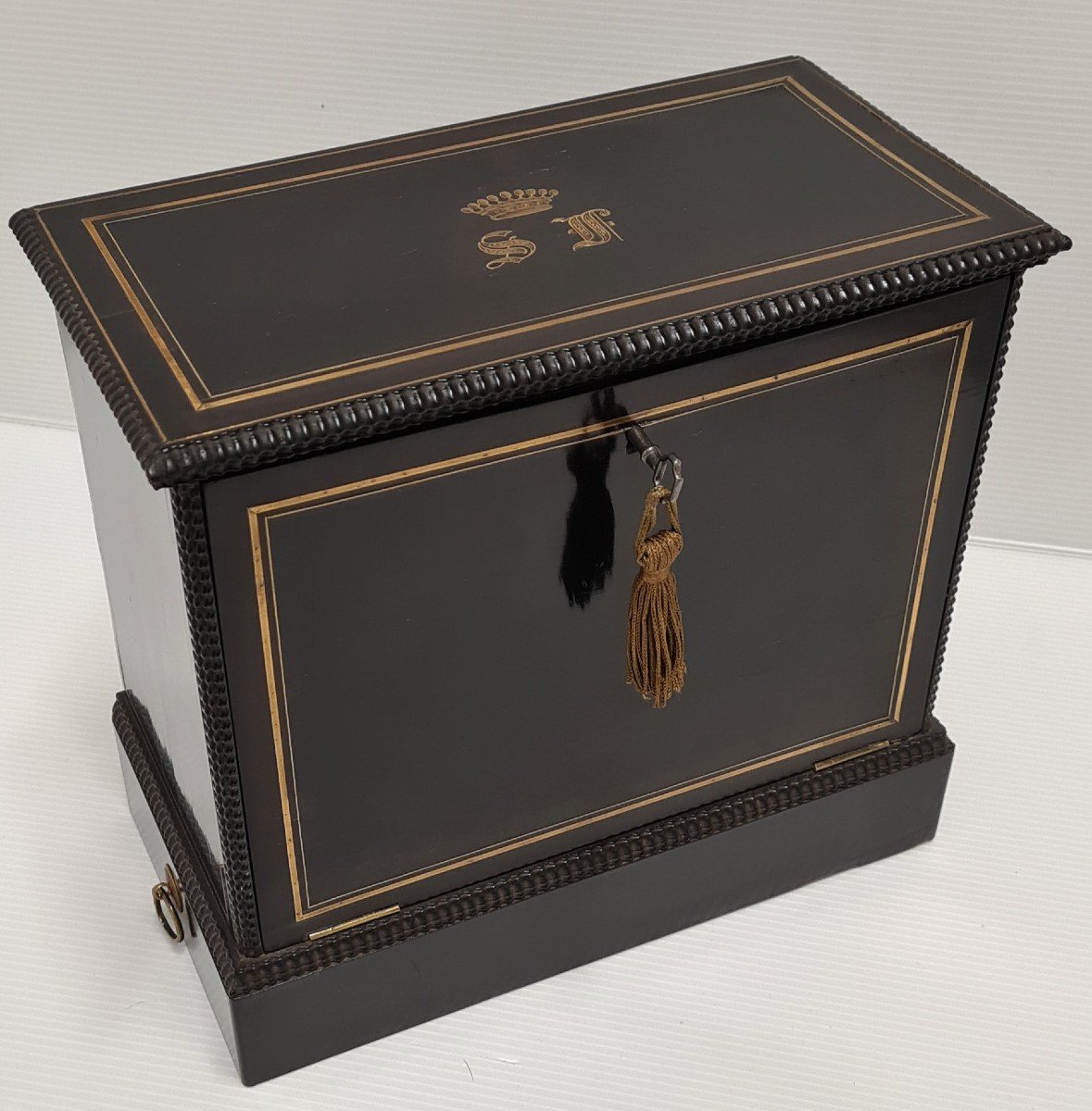 écritoire Napoléon III Estampille Pottier Couronne Comtale Monogramme S F Boite à Courrier XIXe
