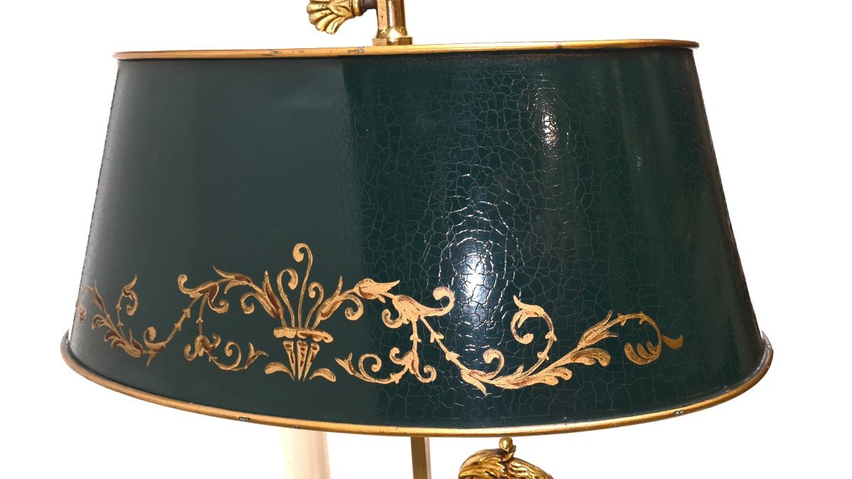 Bouillotte Lamp Lucien Gau Depicting An Empire Consulate Style Oil Lamp In Gilt Bronze -photo-6