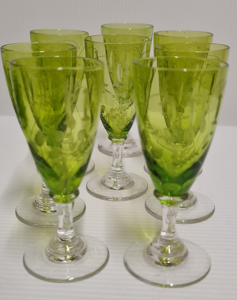 Service à liqueur cristal Saint Louis France  art nouveau verres et carafes -photo-1