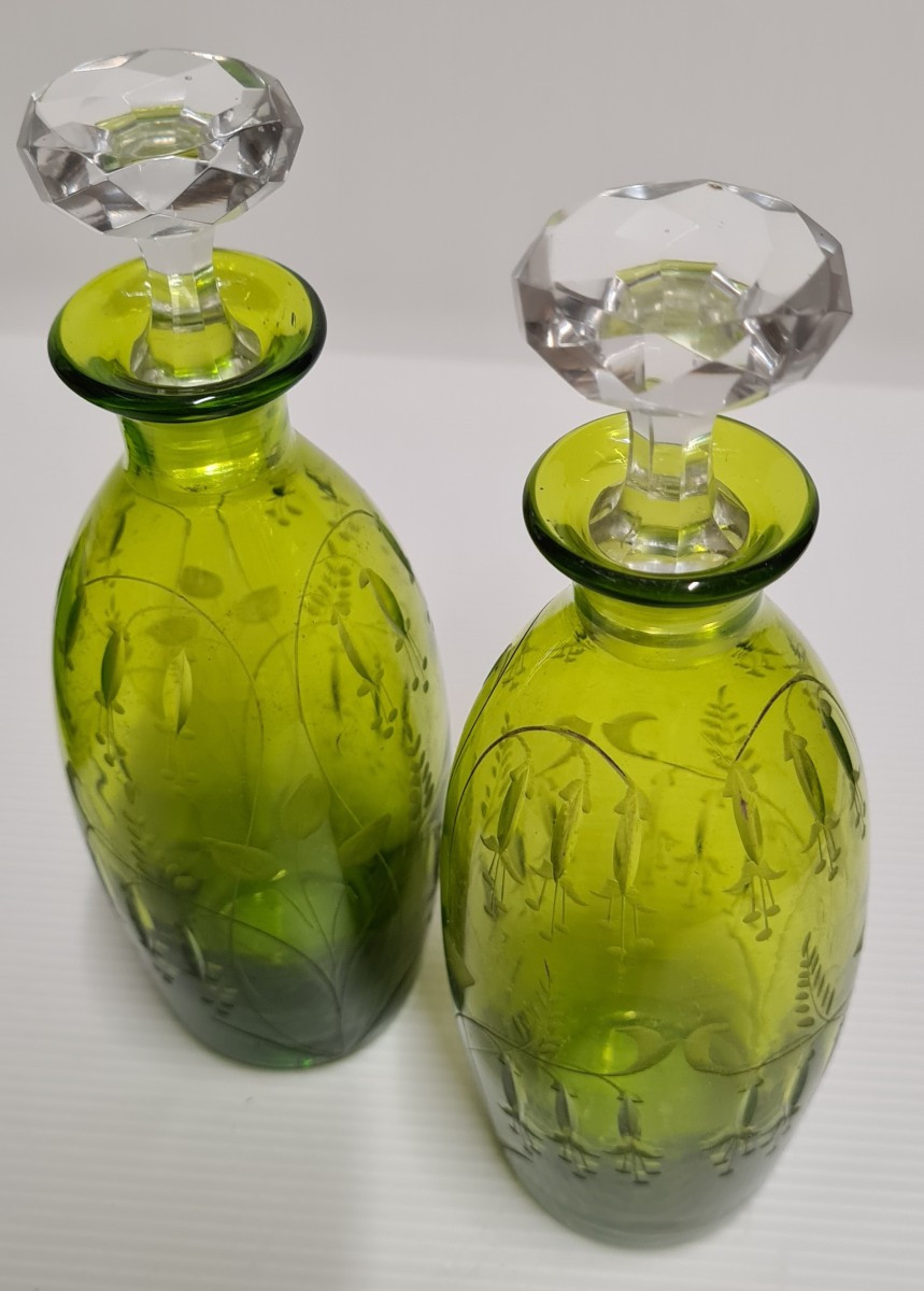 Service à liqueur cristal Saint Louis France  art nouveau verres et carafes -photo-5