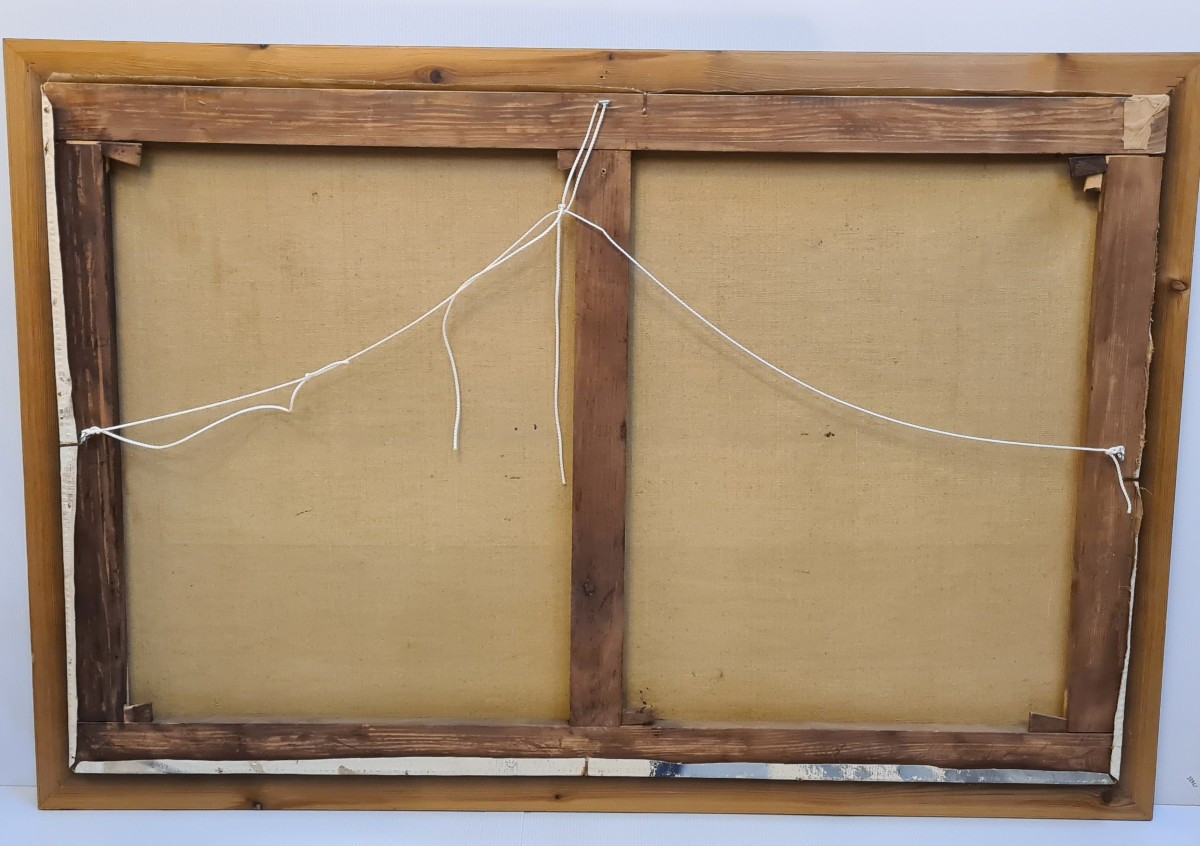 Grand nu feminin par Jacques Antoine De Dampierre tableau huile sur toile -photo-2