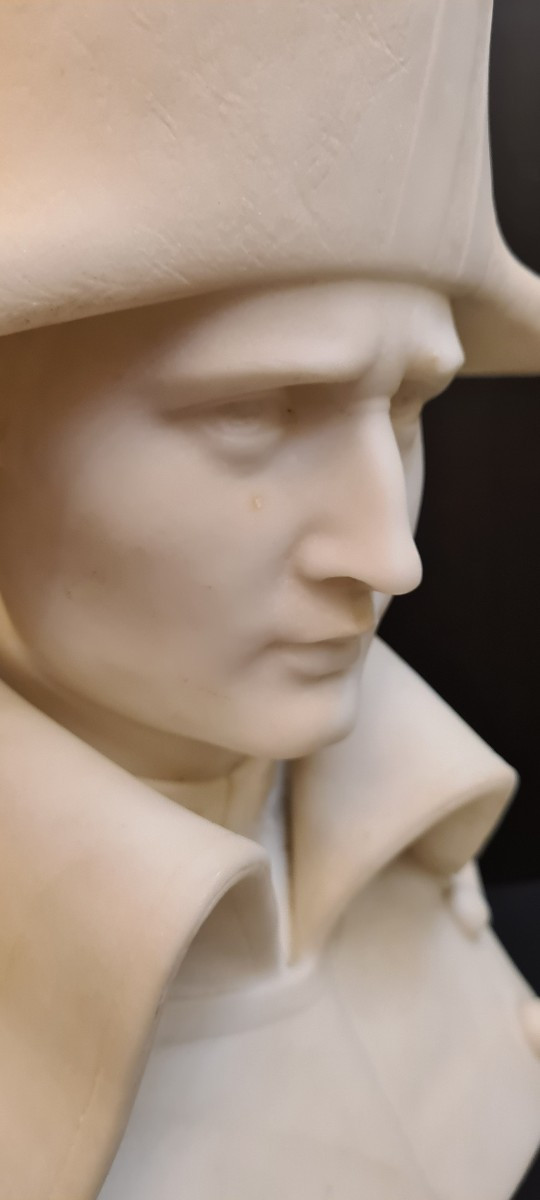 Napoléon Bonaparte Empereur de France buste marbre monobloc-photo-5
