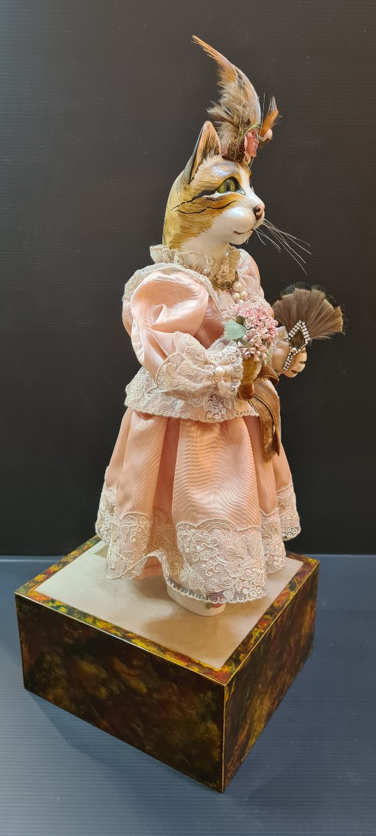 Automate boite à musique Reuge pour l'arbre à pain "la chatte à l'éventail "-photo-2