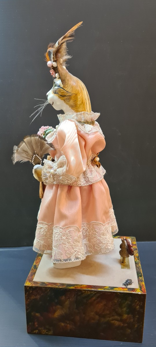Automate boite à musique Reuge pour l'arbre à pain "la chatte à l'éventail "-photo-3