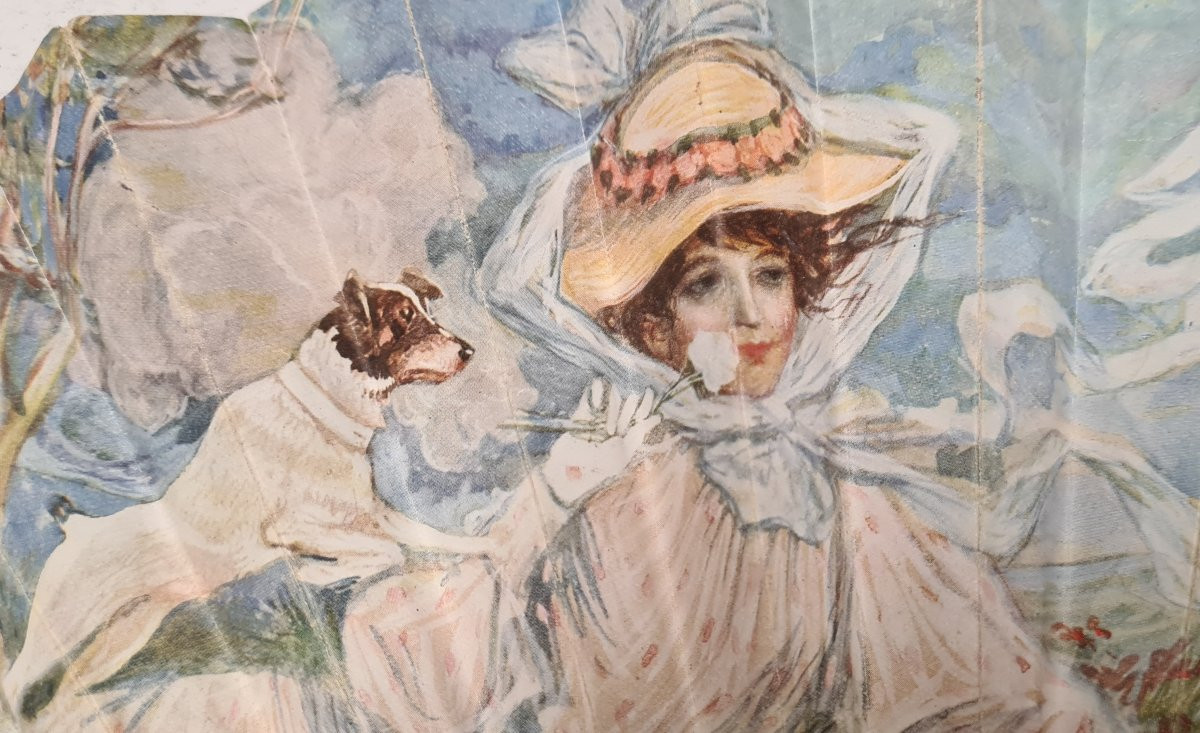 Fan Advertising Perfume L.t Pivert Azurea Abel Faivre Illustration Devambez Editeur-photo-3