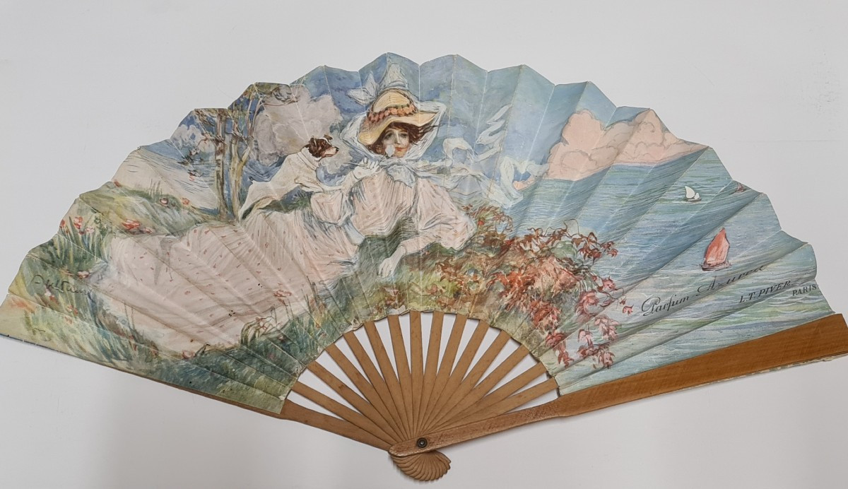 Fan Advertising Perfume L.t Pivert Azurea Abel Faivre Illustration Devambez Editeur