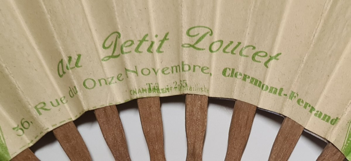 Ancien eventail publicitaire chaussures Bally par Jean d'Ylen année 20 Mode-photo-4