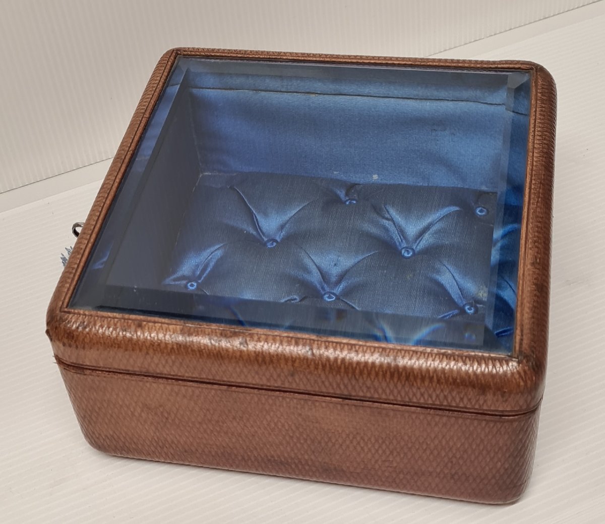 BOITE VITRINE OU COFFRET À BIJOUX NAPOLEON III XIXEME -photo-3