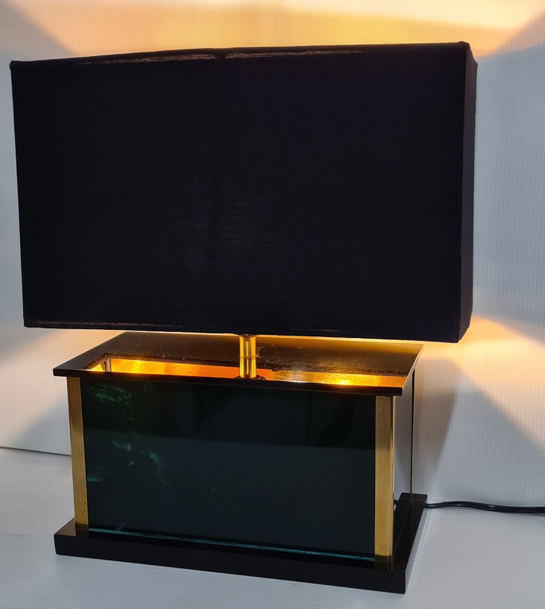 1970s Table Lamp By Willy Rizo, Romeo Rega, Vintage Hollywood Regency