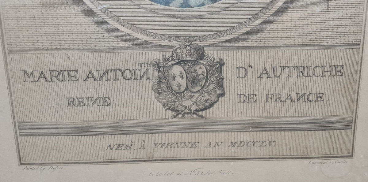 Portrait De Marie Antoinette Reine De France Gravure XVIIIeme-photo-3