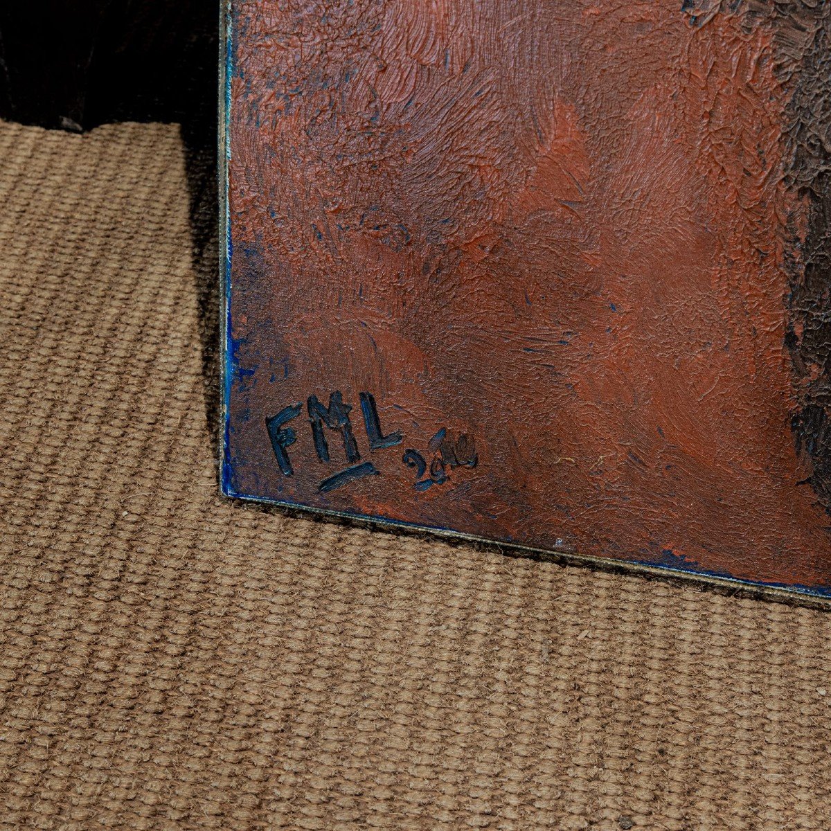 Oil On Canvas "imaginary Character"-photo-1