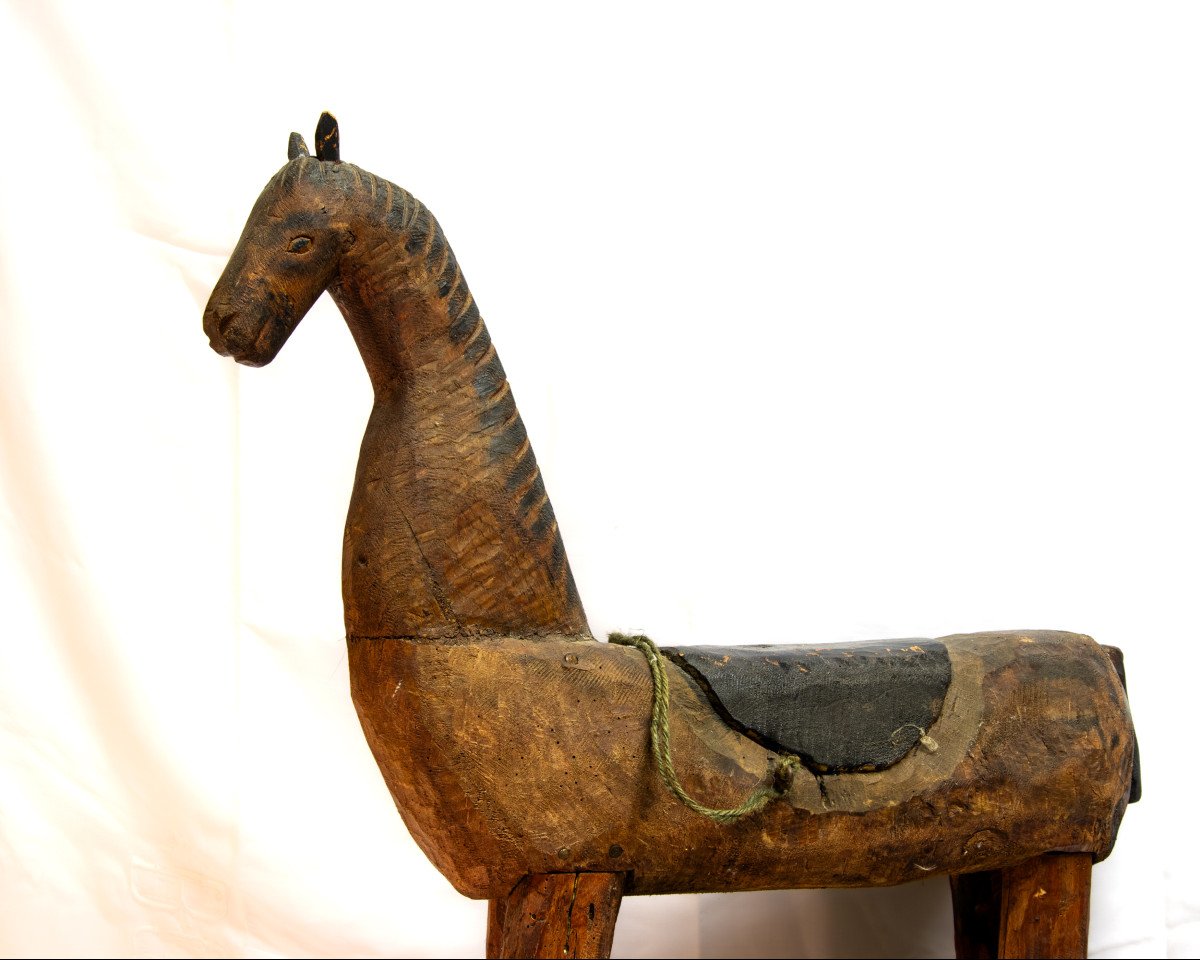 19th Century Wooden Horse-photo-2