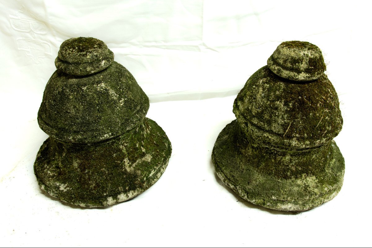 Pair Of Stone Pillar Tops-photo-3
