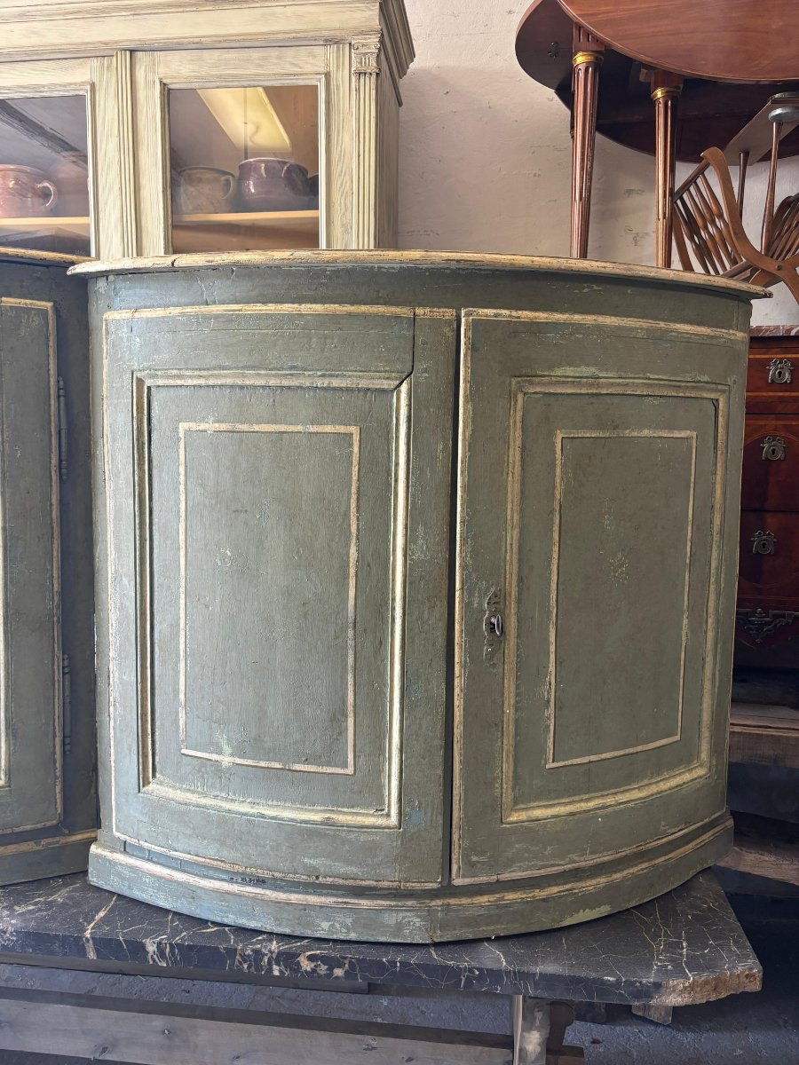 Paire d'encoignures polychromées-photo-2