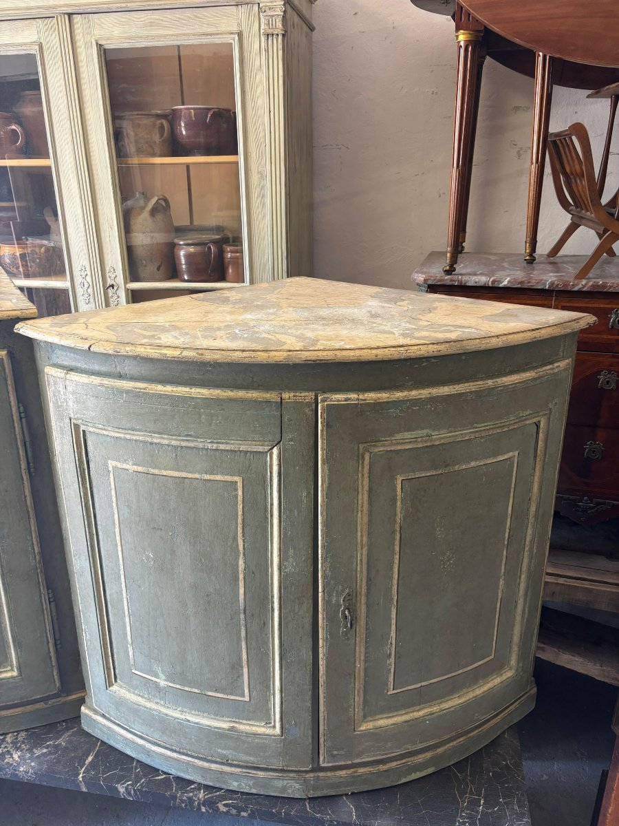 Paire d'encoignures polychromées-photo-3