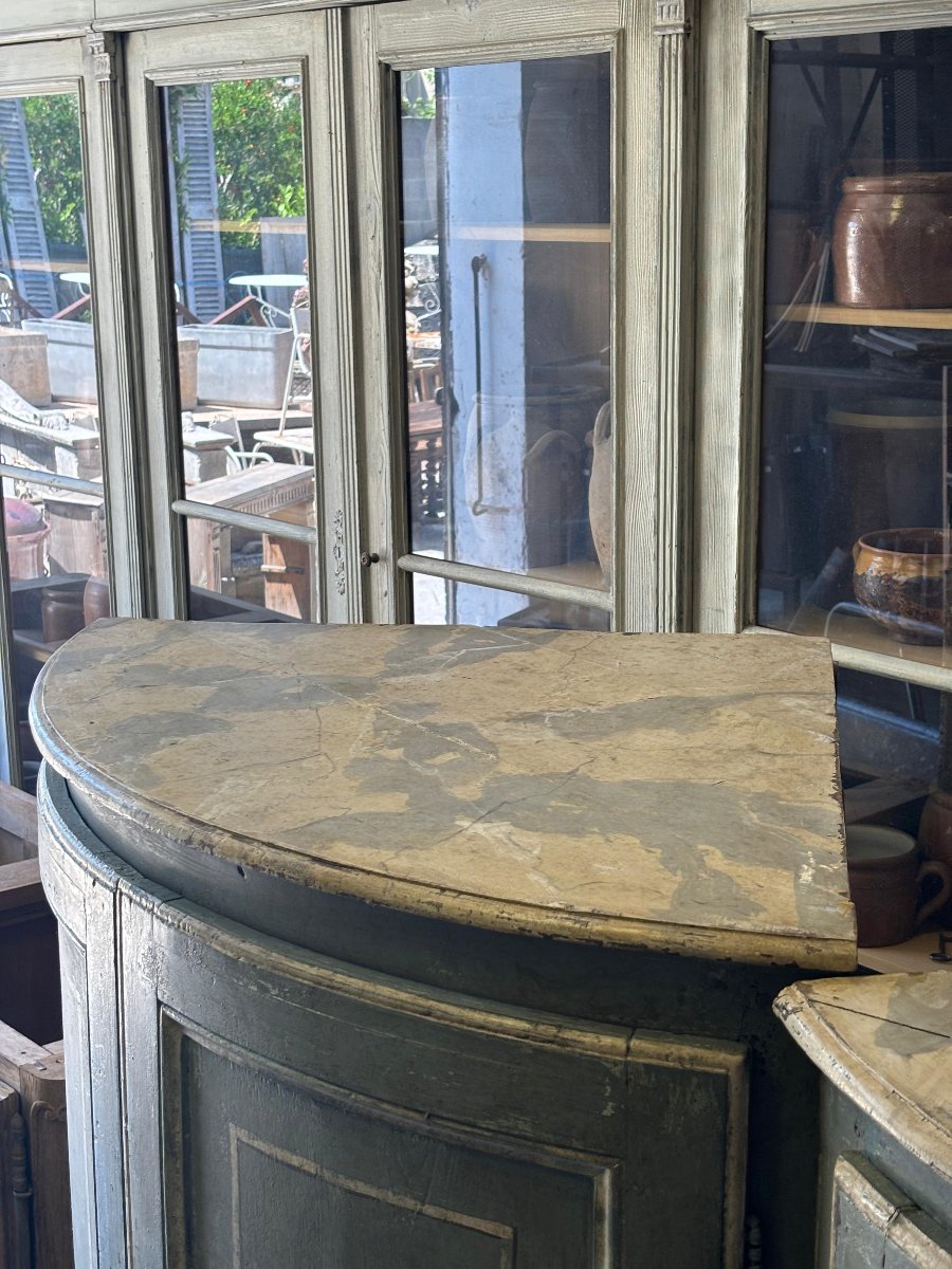 Paire d'encoignures polychromées-photo-1