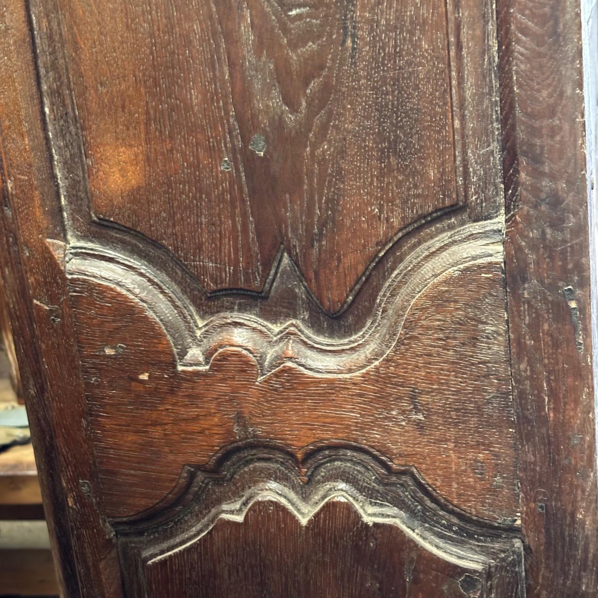 Buffet deux corps vitrés en chêne XVIIIème-photo-4