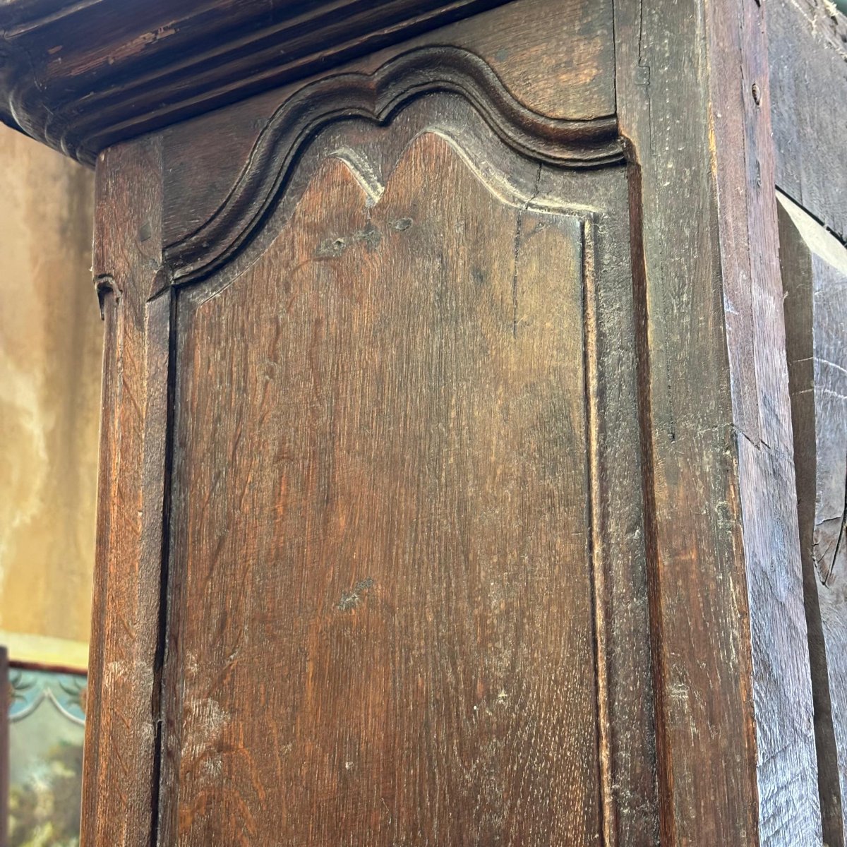 Buffet deux corps vitrés en chêne XVIIIème-photo-5