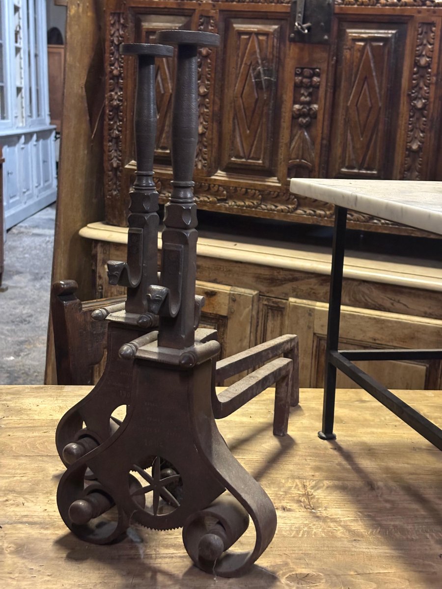 Paire de chenets -photo-4