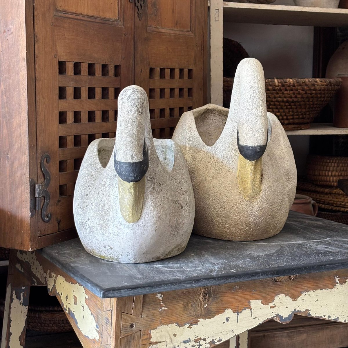 paire de jardinières cygnes-photo-3