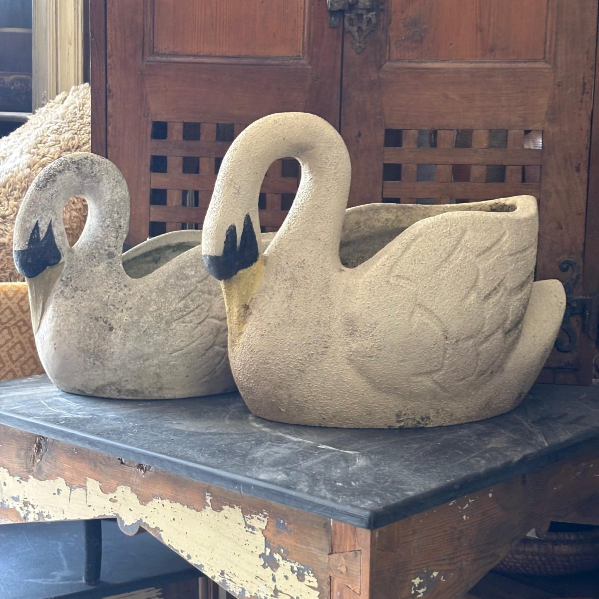 paire de jardinières cygnes-photo-4