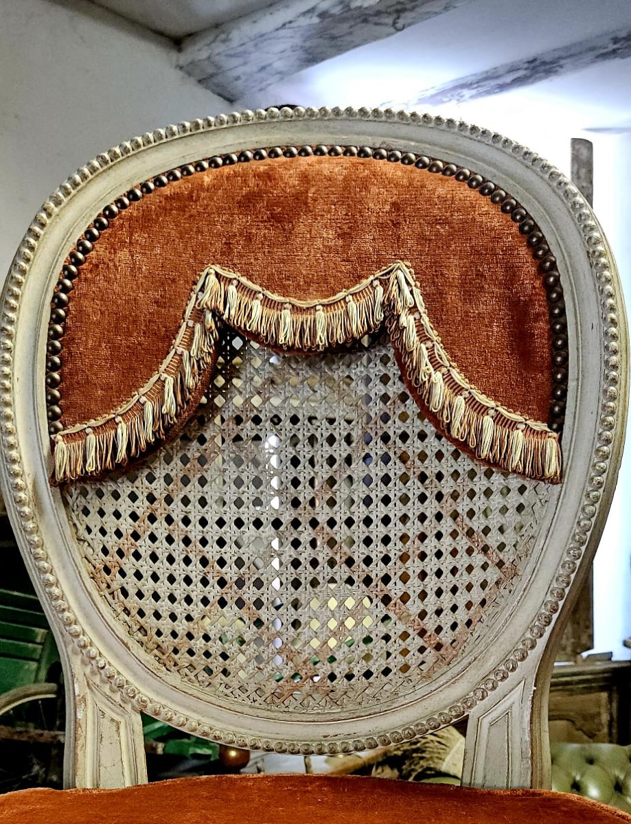 Set Of 6 Louis XVI Style Chairs-photo-4