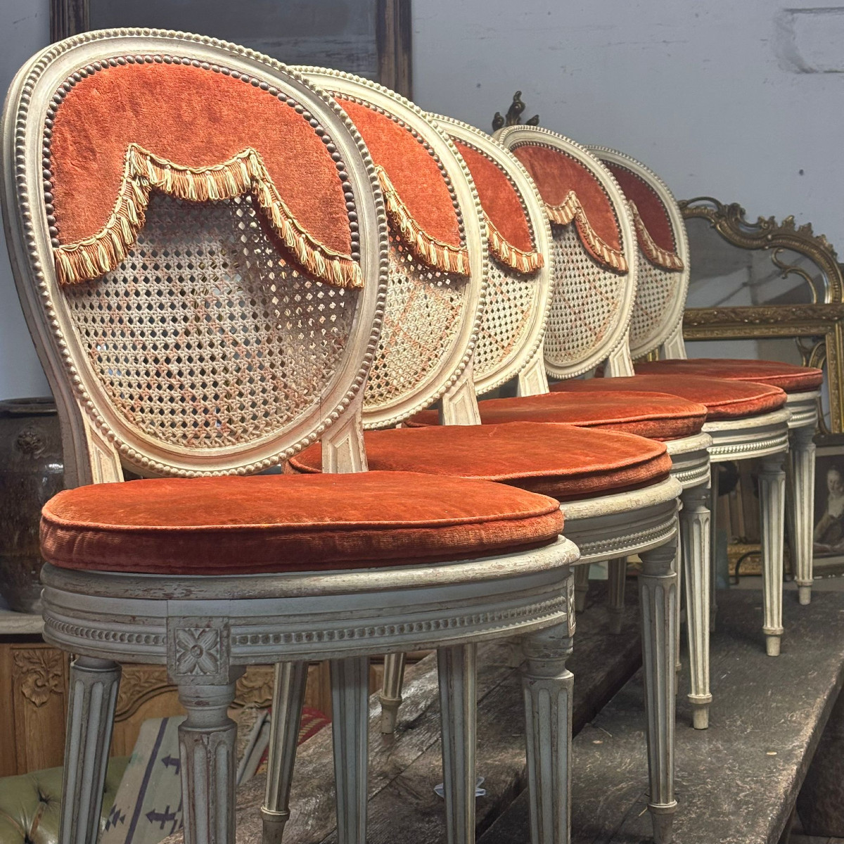 Set Of 6 Louis XVI Style Chairs