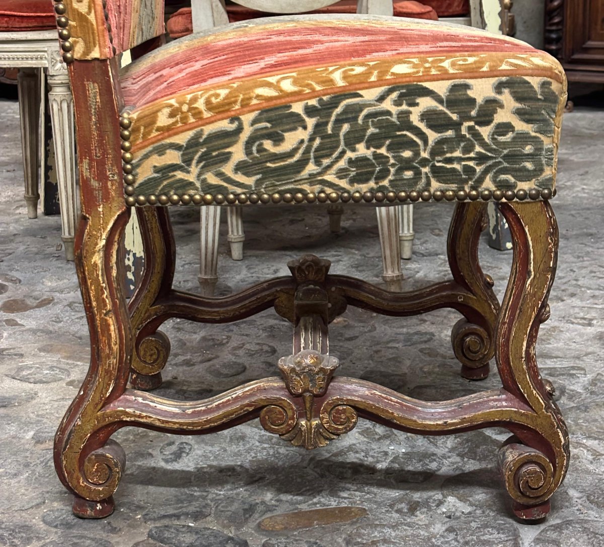 Pair Of Louis XIV Style Chairs-photo-4