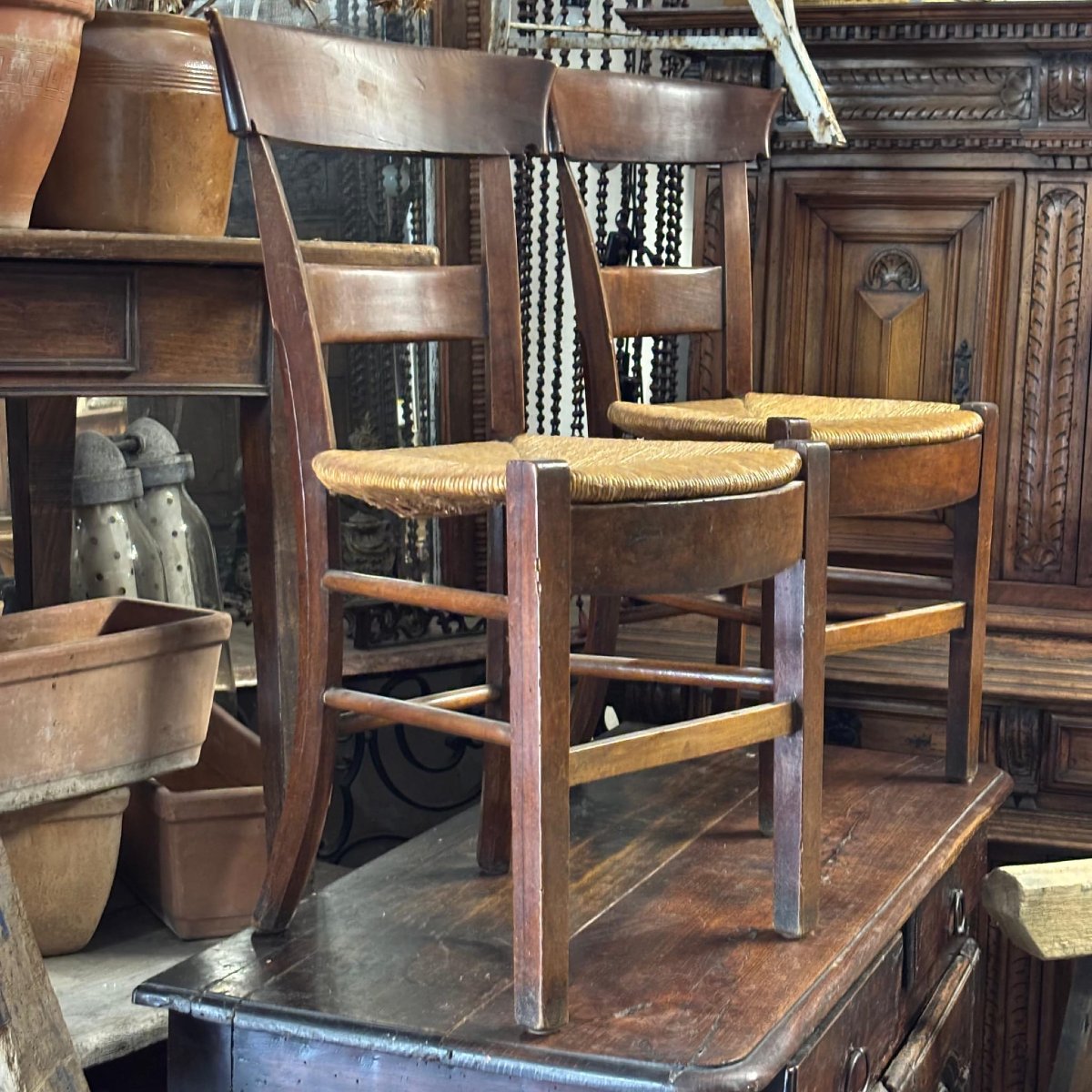 Pair Of Directoire Chairs-photo-4