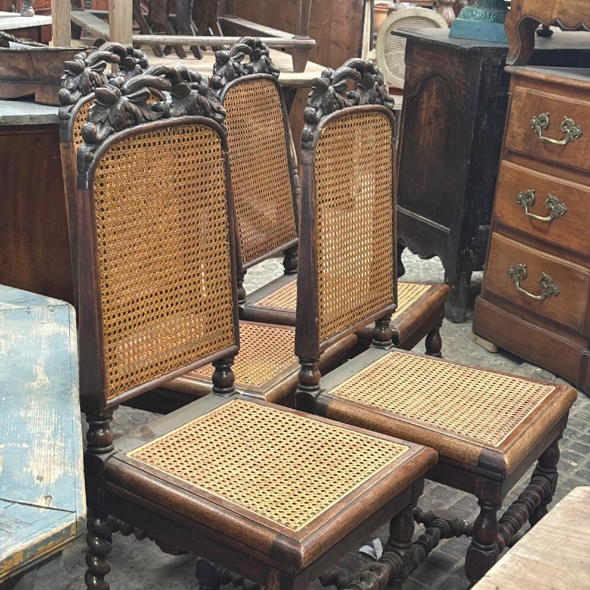 Set Of 4 Cane Chairs-photo-3