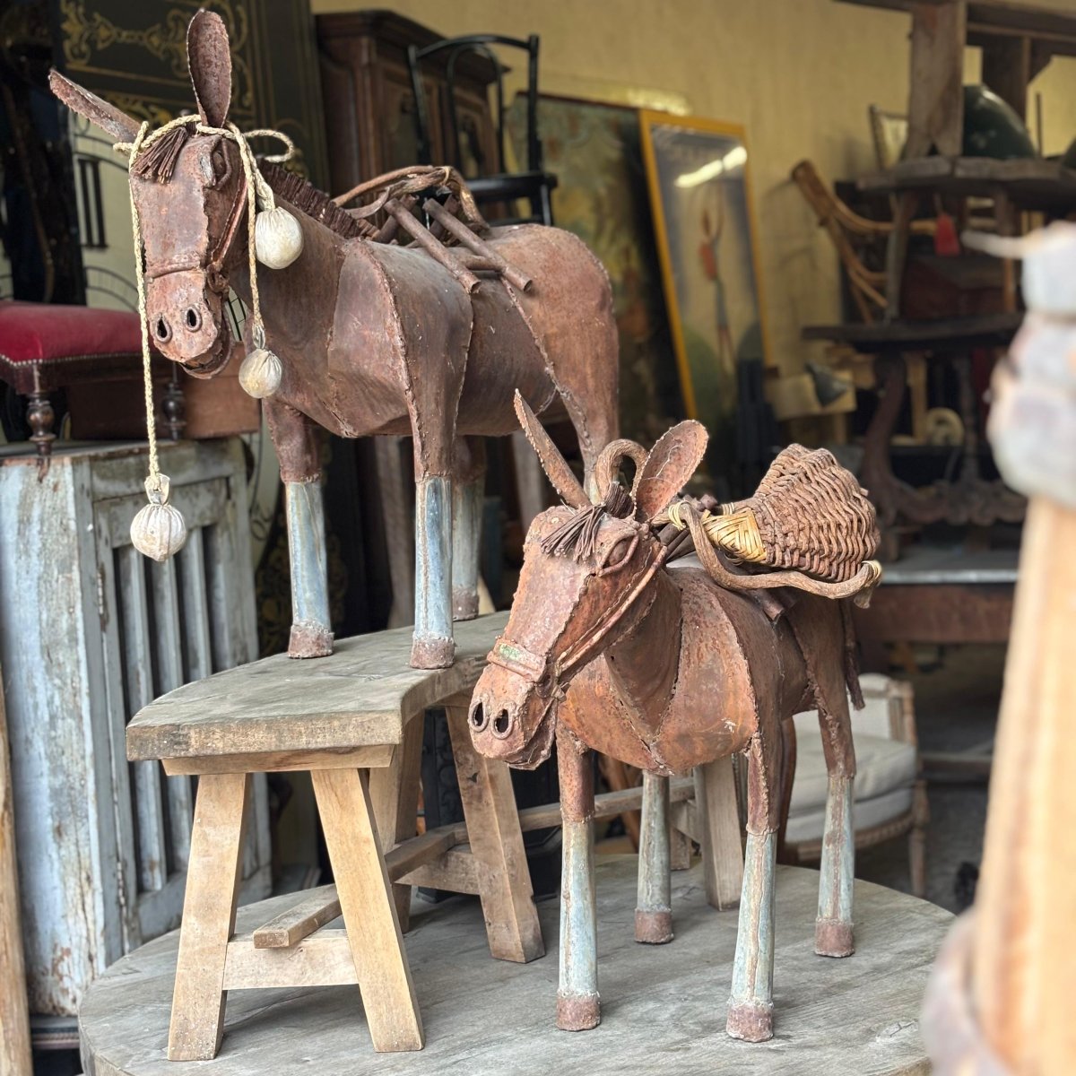 Paire d'anes en tôle-photo-2