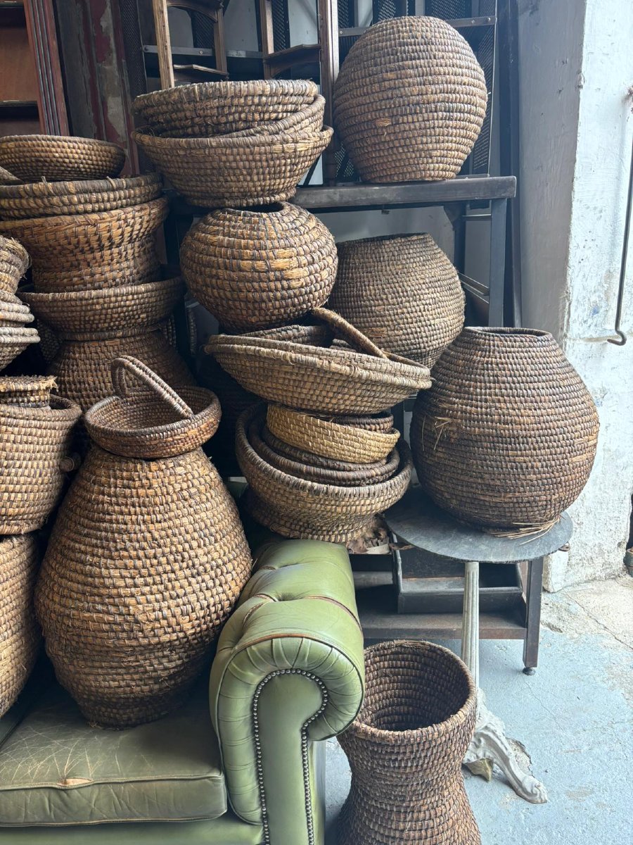 Large Lot Of Grain Baskets-photo-4